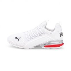 Buty do chodzenia męskie Puma Axelion Ls. Białe buty sportowe męskie Puma, bez wzorów, z materiału, bez zapięcia, trekkingowe. Za 345.00 zł.