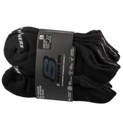 Skarpetki sportowe dla dorosłych 6pk Unisex 1/2 Terry Crew. Czarne skarpetki damskie Skechers, bez wzorów, z bawełny. Za 59.99 zł.