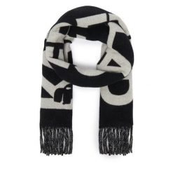 Szalik KARL LAGERFELD. Czarne szaliki damskie KARL LAGERFELD, bez wzorów. Za 649.99 zł.