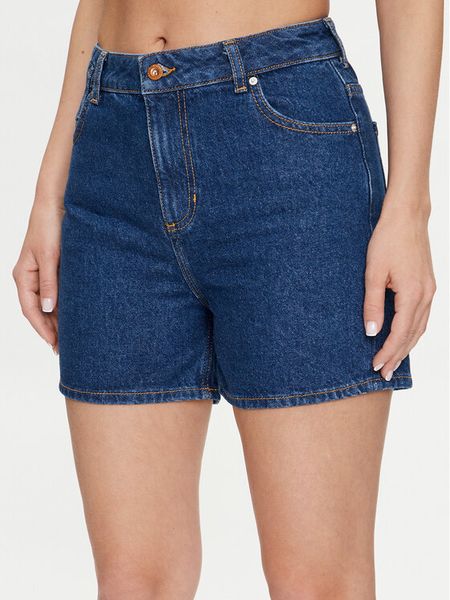 Mustang Szorty jeansowe Charlotte 1015220 Granatowy Comfort Fit. Niebieskie szorty damskie Mustang, bez wzorów, z bawełny. Za 159.99 zł.