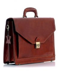 Torba skórzana brąz MARTINO. Brązowe torby na laptopa damskie bez wzorów, ze skóry. Za 469.00 zł.
