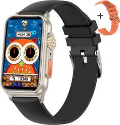 Smartwatch Rubicon Zegarek SMARTWATCH Rubicon RNCF06 czarny i pomarańczowy. Brązowe zegarki smartwatch Rubicon, bez wzorów. Za 219.00 zł.