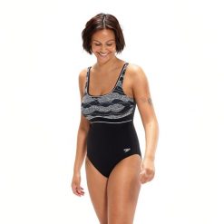 Strój kąpielowy jednoczęściowy damski na basen Speedo Shaping Eclipse. Niebieskie stroje kąpielowe damskie Speedo, s, bez wzorów, z materiału. Za 251.98 zł.