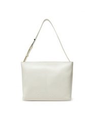 Calvin Klein Torebka Embossed Logo Medium Shopper K60K613172 Écru. Torebki do ręki damskie Calvin Klein, bez wzorów, ze skóry, bez dodatków. Za 419.99 zł.