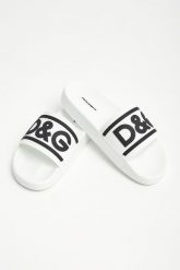 Klapki męskie DOLCE & GABBANA. Klapki męskie Dolce & Gabbana, bez wzorów, bez zapięcia. W wyprzedaży za 974.35 zł.