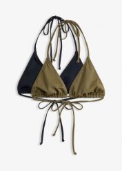 Biustonosz bikini z trójkątnymi miseczkami (2 szt.). Czarne bikini bonprix, bez wzorów. Za 74.99 zł.