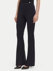 Liu Jo Spodnie materiałowe WF6264 J3976 Granatowy Flare Fit. Niebieskie spodnie materiałowe damskie Liu Jo, bez wzorów, z materiału. Za 689.99 zł.