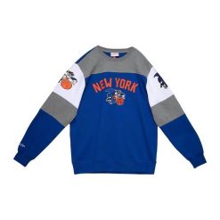 Polar New York Knicks Overtime Win Bulls. Niebieskie bluzy sportowe męskie Mitchell & Ness, m, bez wzorów, z polaru, bez kaptura. Za 515.00 zł.