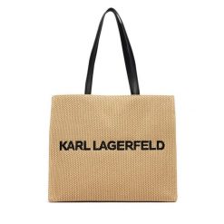 Torebka KARL LAGERFELD. Brązowe shopperki damskie KARL LAGERFELD, bez wzorów, bez dodatków. Za 649.99 zł.