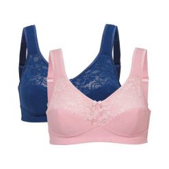 Cellbes Biustonosz Anna 2 Pack jasnoróżowy granatowy female różowy/niebieski 75B. Czerwone bielizna sportowa damska Cellbes, bez wzorów, z tkaniny. Za 159.00 zł.