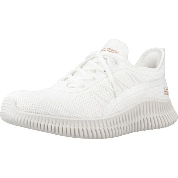 Tenisówki Skechers Model Bobs Geo-new Aesthetics Slip-ins Kolor Biały. Białe trampki i tenisówki damskie Skechers, bez wzorów, bez zapięcia. Za 199.99 zł.