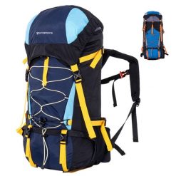 Plecak turystyczny 60L – regulowany system nośny, komora na buty. Niebieskie obuwie trekkingowe damskie CITYSPORTS, bez wzorów. Za 489.00 zł.