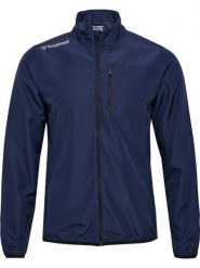 Kurtka z dresu Hummel. Niebieskie kurtki sportowe męskie Hummel, l, bez wzorów, z dresówki, bez kaptura, do biegania. Za 159.50 zł.