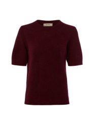 MOS MOSH Sweter z krótkim rękawem z wełny, moheru i alpaki - MMMape Kobiety czerwony, M. Czerwone swetry nierozpinane damskie Mos Mosh, m, bez wzorów, z dzianiny, klasyczne, bez kołnierzyka, bez ramiączek. Za 399.95 zł.