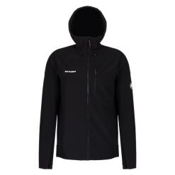 Kurtka softshell męska Mammut Ultimate Comfort SO. Czarne kurtki sportowe męskie Mammut, m, bez wzorów, z softshellu, bez kaptura, trekkingowe. Za 957.45 zł.