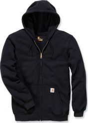 Carhartt Bluza Carhartt Midweight Hooded ZIP Black. Czarne bluzy sportowe męskie Carhartt, m, bez wzorów, bez kaptura. Za 265.11 zł.