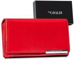 Portfel skórzany 4U Cavaldi RD-08-GCL-4 czerwony. Czerwone portfele damskie 4U Cavaldi, ze skóry. Za 61.99 zł.