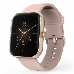 Hama Fit Watch 5000 SMARTWATCH Zegarek Sportowy Prostokątny Różowe Złoto. Czerwone, cyfrowe zegarki męskie Hama, z aplikacjami, z materiału, plastikowe. Za 202.15 zł.