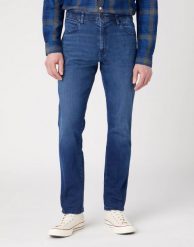 WRANGLER MĘSKIE SPODNIE JEANSOWE RIVER APOLLO 112341400 W17T007128. Jeansy męskie Wrangler, z jeansu. Za 229.99 zł.