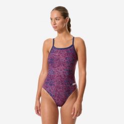 Strój jednoczęściowy pływacki damski Arena Snakeskin. Czerwone stroje kąpielowe damskie ARENA, bez wzorów, z materiału. Za 259.99 zł.