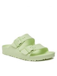 Birkenstock Klapki Arizona 1024691 Zielony. Zielone klapki damskie Birkenstock, bez wzorów, z syntetyku, bez obcasa, bez zapięcia. Za 249.99 zł.