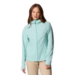 Kurtka softshell damska Columbia Sweet As III Hooded Softshell. Niebieskie kurtki sportowe damskie Columbia, l, bez wzorów, z softshellu, bez ramiączek, z kapturem, trekkingowe. Za 329.99 zł.