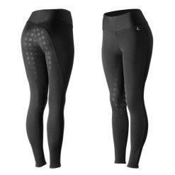Legging Super miękki damski kombinezon jeździecki z pełnym dołem Horze Juliet. Czarne rajstopy i pończochy HORZE, bez wzorów, z elastanu. Za 264.00 zł.