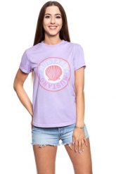 MUSTANG T SHIRT DAMSKI Alina C Print 1009475 8076. Fioletowe t-shirty damskie Mustang, s, bez wzorów, bez kołnierzyka, bez ramiączek. W wyprzedaży za 39.99 zł.