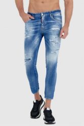 DSQUARED2 Niebieskie jeansy męskie skater jeans. Niebieskie jeansy męskie Dsquared2, z jeansu. W wyprzedaży za 1,699.99 zł.