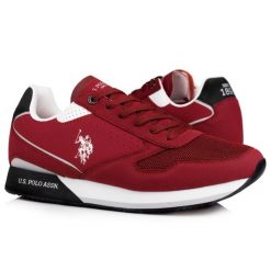 Buty męskie sportowe do chodzenia U.S POLO. Białe buty sportowe męskie U.S. Polo Assn., bez wzorów, bez zapięcia, trekkingowe. W wyprzedaży za 199.00 zł.