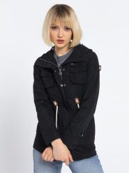 Woox Kurtka damska Drizzle Parka Ladies´ Black r. 34. Czarne parki damskie Woox, bez wzorów, bez kaptura. Za 51.32 zł.
