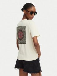 RVCA T-Shirt Daily 23B351502 Kremowy Regular Fit. Białe t-shirty damskie RVCA, l, bez wzorów, z bawełny, bez kołnierzyka, bez ramiączek. Za 119.99 zł.