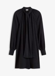 Sukienka koszulowa z krawatką. Czerwone sukienki damskie bonprix, bez wzorów, bez kołnierzyka, bez ramiączek, koszulowe. Za 142.99 zł.