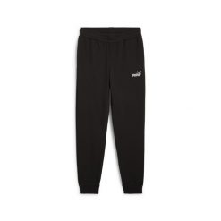 Męskie spodnie dresowe Essentials z logo No. 1 PUMA Black. Czarne eleganckie spodnie męskie Puma, bez wzorów, z dresówki, eleganckie. Za 149.00 zł.