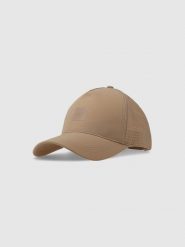 4F Czapka z daszkiem strapback uniseks - beżowa S/M. Brązowe czapki damskie 4F, na lato, bez wzorów, z syntetyku, klasyczne. W wyprzedaży za 59.99 zł.