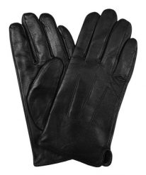 Czarne Męskie Skórzane Rękawiczki, Skóra Bydlęca -HIS STORY- Eleganckie, Jesienno-Zimowe, Ocieplane. Czarne rękawiczki męskie His Story, na zimę, bez wzorów, ze skóry. Za 119.00 zł.