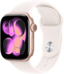 Smartwatch Apple Watch Series 11 (GPS + Cellular) 42mm Rose Gold Aluminum Case with Red Sport Band, S/M. Czerwone zegarki smartwatch Apple, bez wzorów. Za 2,954.02 zł.