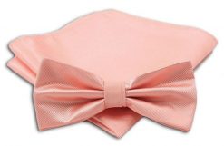 Pomarańczowa, Błyszcząca Mucha (Jednokolorowa) + Taka Sama Poszetka - Alties, Męska. Brązowe krawaty i muchy Alties, bez wzorów, eleganckie. Za 54.00 zł.