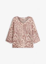 Sweter z nietoperzowymi rękawami. Brązowe swetry nierozpinane damskie bonprix, bez wzorów, eleganckie, bez kołnierzyka, bez ramiączek. Za 47.99 zł.