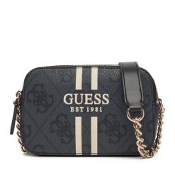 Torebka Guess. Czarne torebki do ręki damskie Guess, z aplikacjami, bez dodatków. Za 449.99 zł.