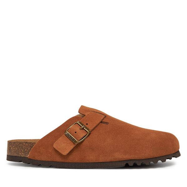 Klapki Scholl. Brązowe klapki męskie Scholl, bez wzorów, bez zapięcia. Za 359.99 zł.