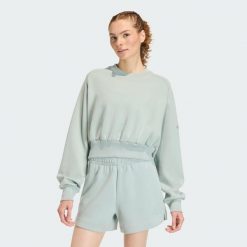 Bluza Soft Lux Loose. Zielone bluzy damskie Adidas, xs, bez wzorów, bez ramiączek, bez kaptura. Za 279.00 zł.