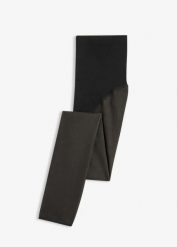 Ocieplane legginsy o przezroczystym wyglądzie z funkcją belly control i push-up 50 DEN. Czarne legginsy damskie bonprix, bez wzorów. Za 57.99 zł.