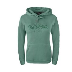Bluza jeździecka Little Rider butelkowa zieleń JD Attack. Zielone bluzy damskie JD ATTACK, uniwersalny, bez wzorów, z bawełny, bez ramiączek, z kapturem. Za 139.99 zł.