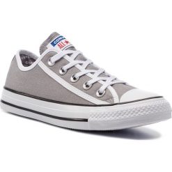 Trampki CONVERSE - Ctas Ox 163982C Dolphin/White/White. Szare trampki i tenisówki damskie Converse, bez wzorów, z gumy, bez zapięcia. W wyprzedaży za 219.00 zł.