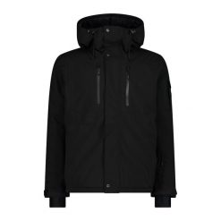 Kurtka męska narciarska męska CMP 34W3917. Czarne kurtki sportowe męskie CMP, na zimę, m, bez wzorów, z kapturem, narciarskie. Za 599.99 zł.