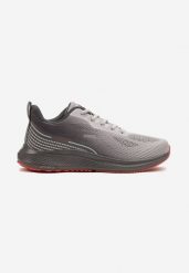 Szaro-Czerwone Buty Sportowe Sneakersy z Siateczki na Piankowej Podeszwie Saralia. Szare buty sportowe męskie Born2be, bez wzorów, z jeansu, bez zapięcia. Za 129.99 zł.
