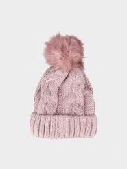 4F Czapka z pomponem damska - różowa M. Czerwone czapki damskie 4F, na zimę, bez wzorów, z syntetyku, sportowe. W wyprzedaży za 39.99 zł.