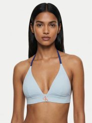 Calvin Klein Swimwear Góra od bikini LV00Q61225 Niebieski. Niebieskie bikini Calvin Klein Swimwear, l, bez wzorów, z syntetyku. Za 229.99 zł.