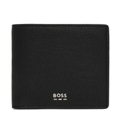 Portfel BOSS. Czarne portfele męskie Boss, bez wzorów. Za 399.99 zł.